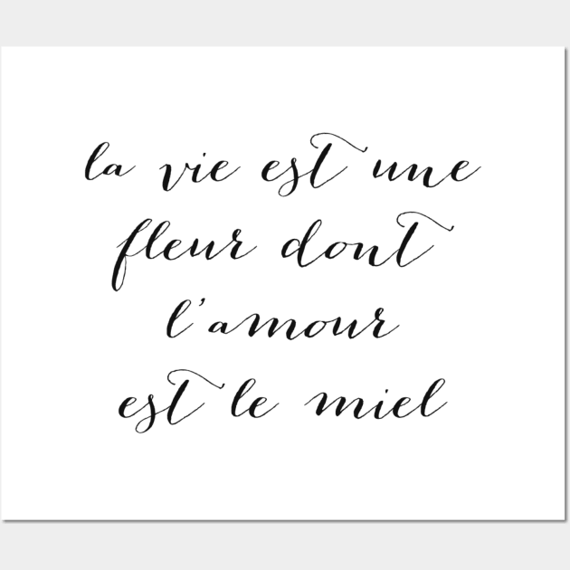 French Love Phrase Wall Art by Carpe Tunicam